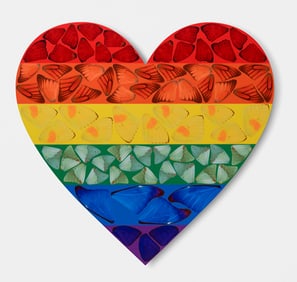 Damien Hirst H7-3 Rainbow Butterfly Heart 2020