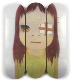 Yoshitomo Nara Untitled (Eye Patch) skateboard set of 3