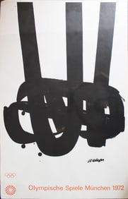 Pierre Soulages Olympic poster, 1972