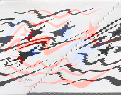 Alexander Calder Flying Colors '76 promo 1976: Alexander Calder Flying Colors '76 promo 1976 Dimensions: 11 H x 14 W in. Offset lithograph