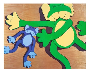 KAWS x A Bathing Ape limited edition poster 2003