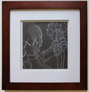 KAWS Untitled 2004: KAWS (After) Untitled 2004. Framed page from Refill Magazine issue in 2004. 8 x 8 in. 14 x 14 in. framed