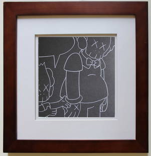 KAWS Untitled 2004: KAWS (After) Untitled 2004. Framed page from Refill Magazine issue in 2004. 8 x 8 in. 14 x 14 in. framed