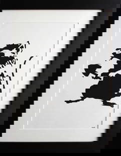 Banksy Rat Stencil (designed by Banksy for Bizarre Magazine) 2002: Banksy Rat Stencil (designed by Banksy for Bizarre Magazine) 2002 Dimensions: 12 H x 9 W in. Laser cut paper