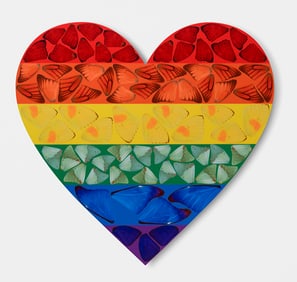 Damien Hirst H7-3 Rainbow Butterfly Heart 2020