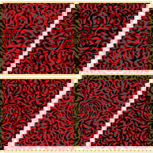 Shepard Fairey Japanese Fabric Pattern Set (a set of four) 2009: Shepard Fairey Japanese Fabric Pattern Set (a set of four) 2009 Signed and numbered edition of 100 Dimensions: 18 H x 18 W in. Screen print