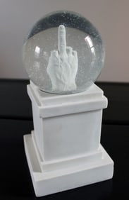 Maurizio Cattelan L.O.V.E. Snow Globe 2014
