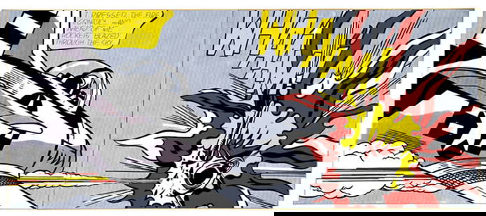 Roy Lichtenstein Whaam! ca. 2013: Roy Lichtenstein Whaam! ca. 2013 Dimensions: 17 H x 39 W in. Screenprint on premium heritage white paper 315gsm