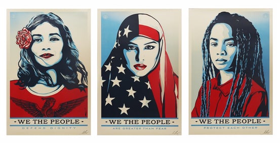 Shepard Fairey We the People (signed set of 3) 2017
