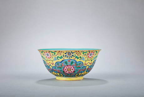 Enamel Pattern Bowl, Qianlong Period of the Qing Dynasty