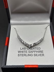 White LG Sapphire Necklace