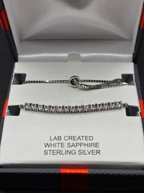 White LG Sapphire Tennis Bracelet