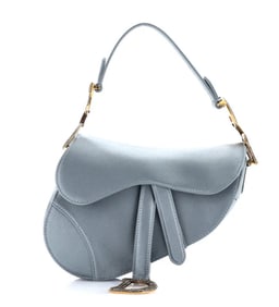 Christian Dior Saddle Handbag Satin with Crystals Mini