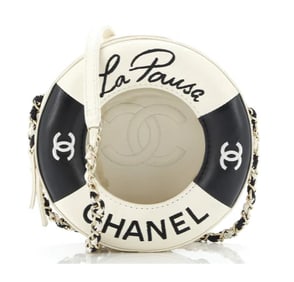 Chanel Lifesaver Round Crossbody Bag Lambskin Small