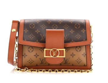 Louis Vuitton Dauphine Shoulder Bag Reverse Monogram Canvas MM