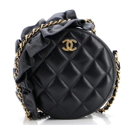 Chanel Romance Round Clutch with Chain Quilted Lambskin (1 of 6)
