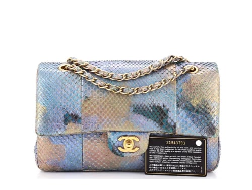 Chanel Classic Double Flap Bag Python Medium - 2