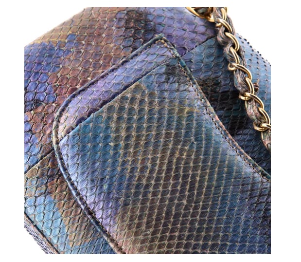 Chanel Classic Double Flap Bag Python Medium - 8