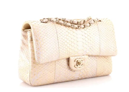 Chanel Classic Double Flap Bag Python Medium - 2