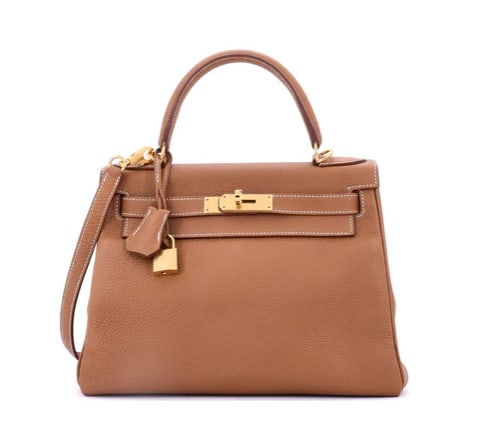 Hermes Kelly Handbag Gold Togo with Gold Hardware 28 (1 of 8)