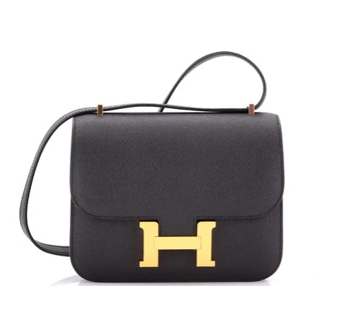 Hermes Constance NM Bag Epsom 18: Hermès Constance 18 – Black Epsom Leather with Gold Hardware Refined and timeless, this Hermès Constance 18 is a coveted piece for any luxury collection. Crafted from durable Epsom leather in