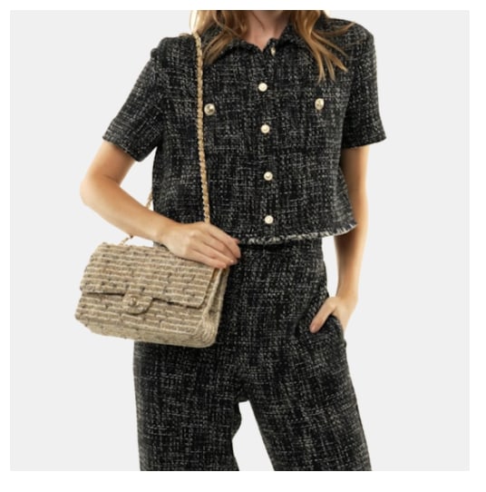 Chanel Classic Double Flap Bag Quilted Iridescent Lambskin Medium - 6