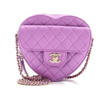Chanel CC in Love Heart Bag Quilted Lambskin (1 of 5)