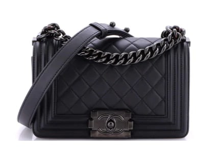 Chanel So Black Boy Flap Bag Quilted Lambskin Small (1 of 5)