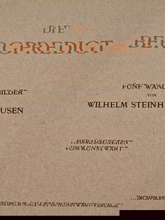 Konvolut Kunstmappen: Konvolut Kunstmappen Konvolut bestehend aus "Die Bergpredigt - F&#252;nf Wandbilder von Wilhelm Steinhausen"," Alfred Rethel - Auch ein Totentanz", "Das M&#228;rchen von den Sieben Raben" und "Die hei