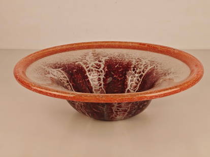 WMF Ikora Schale 1930er Jahre: WMF Ikora Schale 1930er Jahre WMF Ikora Schale 1930er Jahre Mundgeblasene Schale Durchmesser: 28 cm Alters - und Gebrauchsspuren WMF Ikora Bowl, 1930s Mouth-blown bowl Diameter: 28 cm Signs of age and