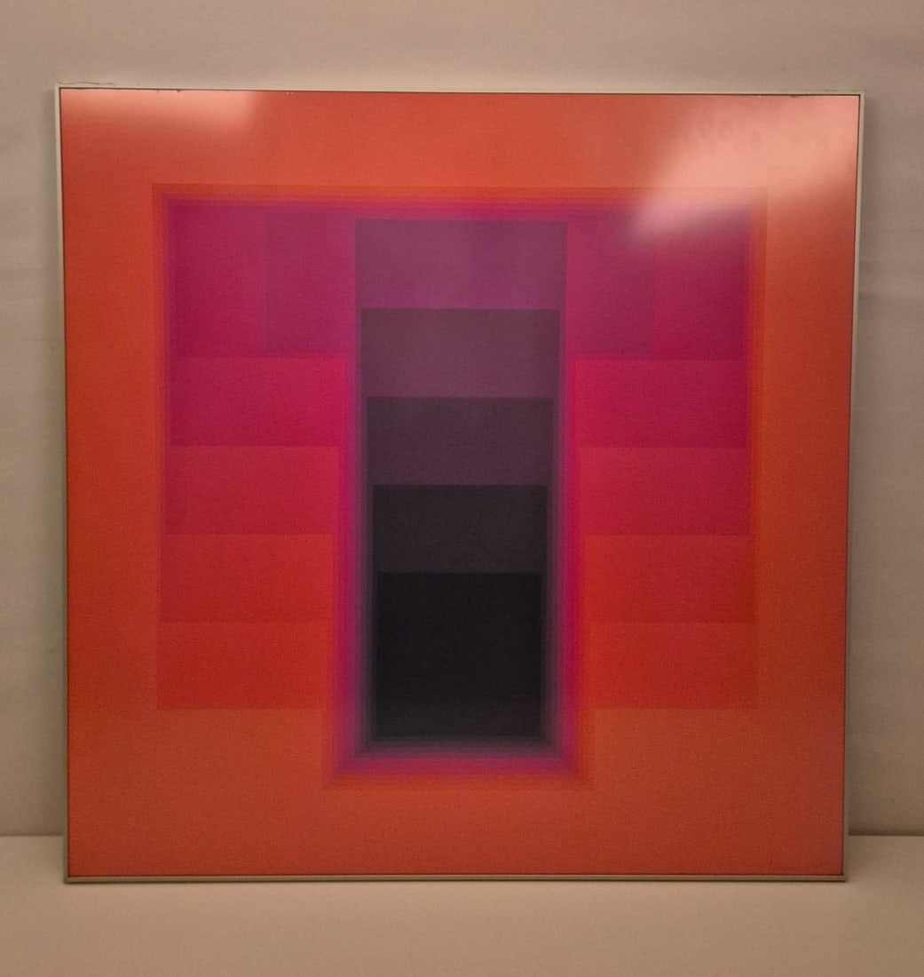 Seriegrafie von Karl Gerstner, rot-grundig (1 of 2)