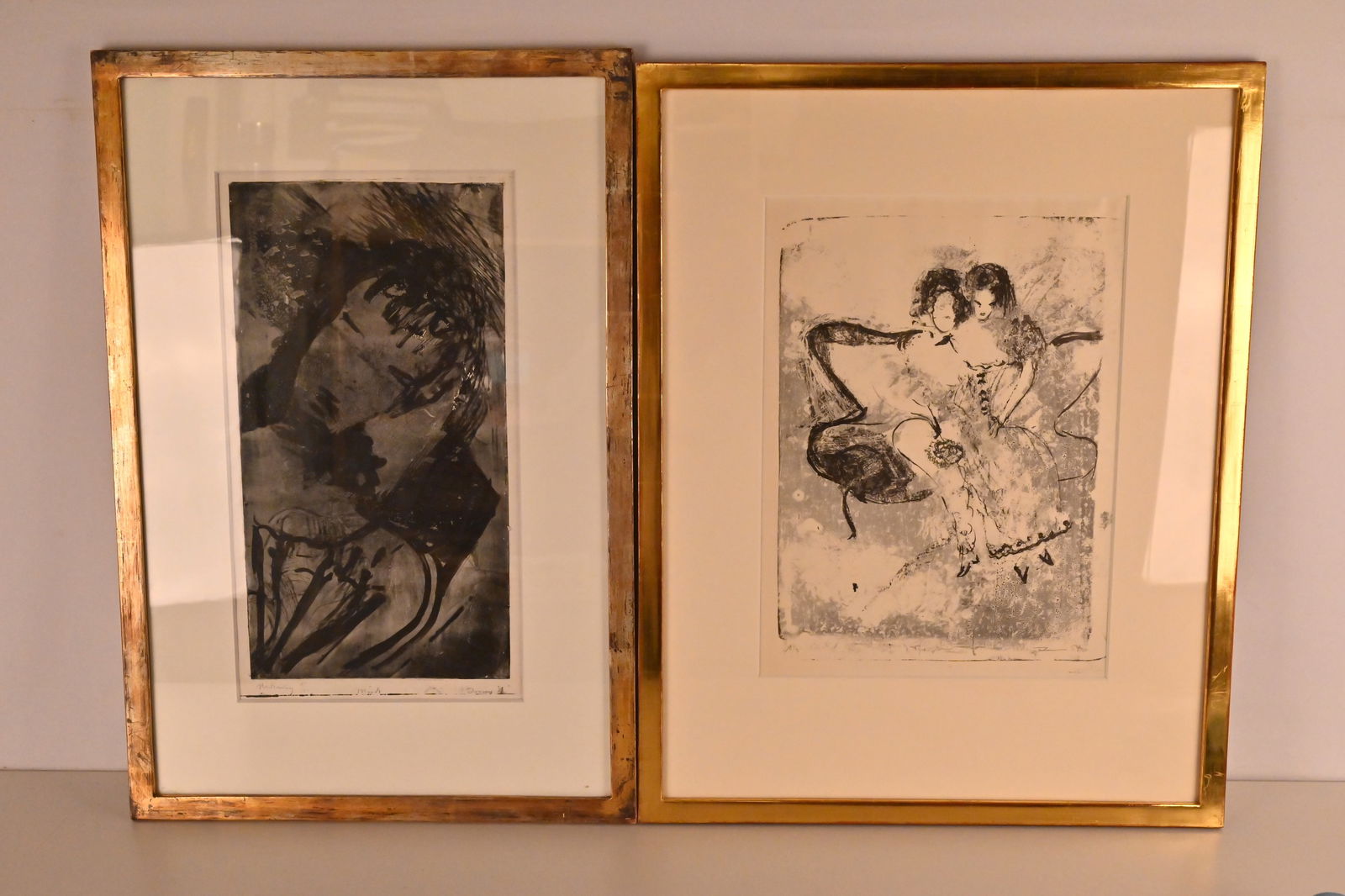 Irma Nesch (1894 - 1970) - Zwei Figuren (1939) u. Zwei Damen im Interieur (1954) (1 of 7)