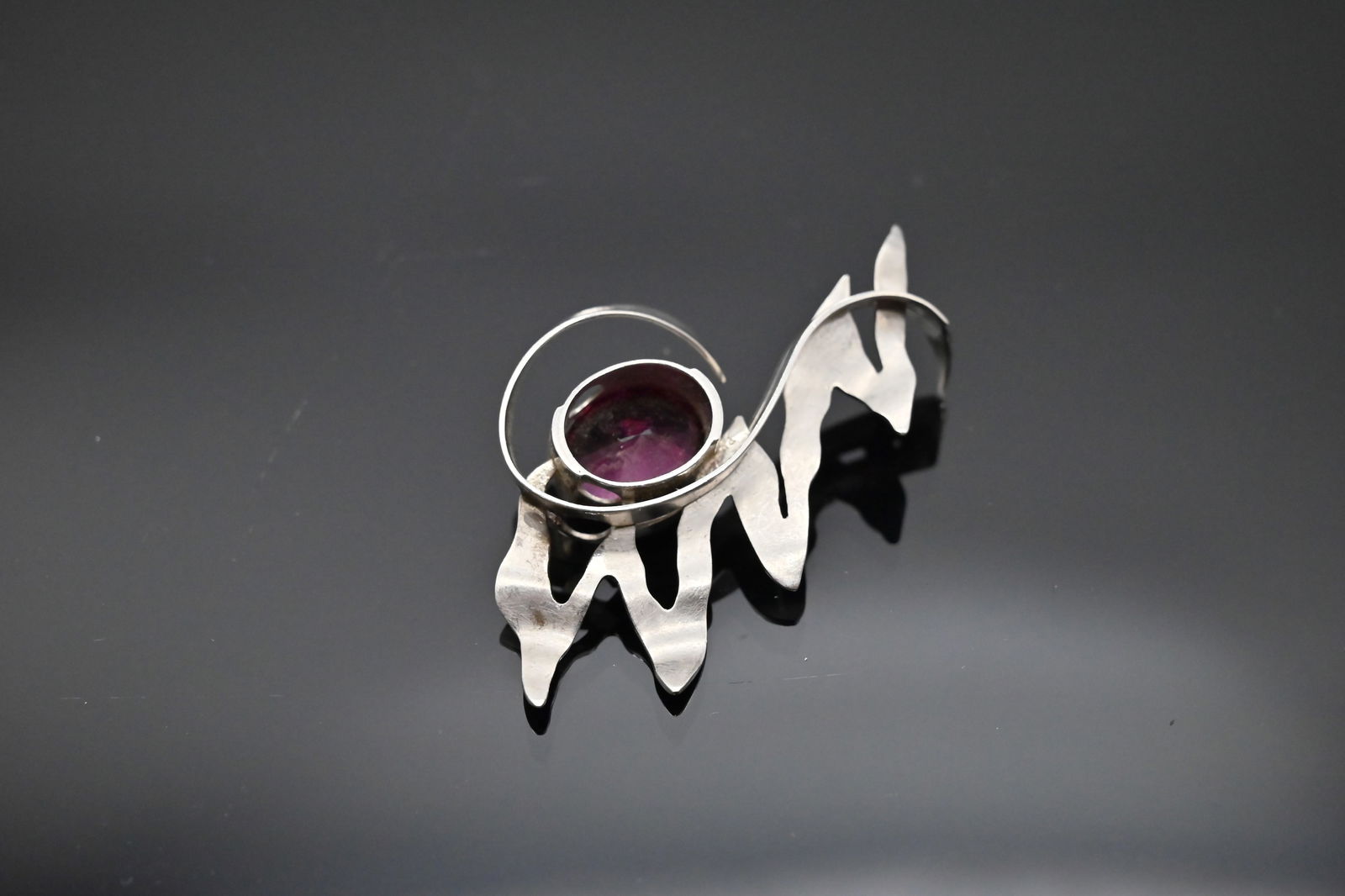 Platin Schmuckset mit Granatsteinen - 7