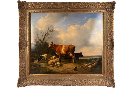 Eugene Verboeckhoven (1798/99-1881) - Kühe mit Schafen (1 of 1)