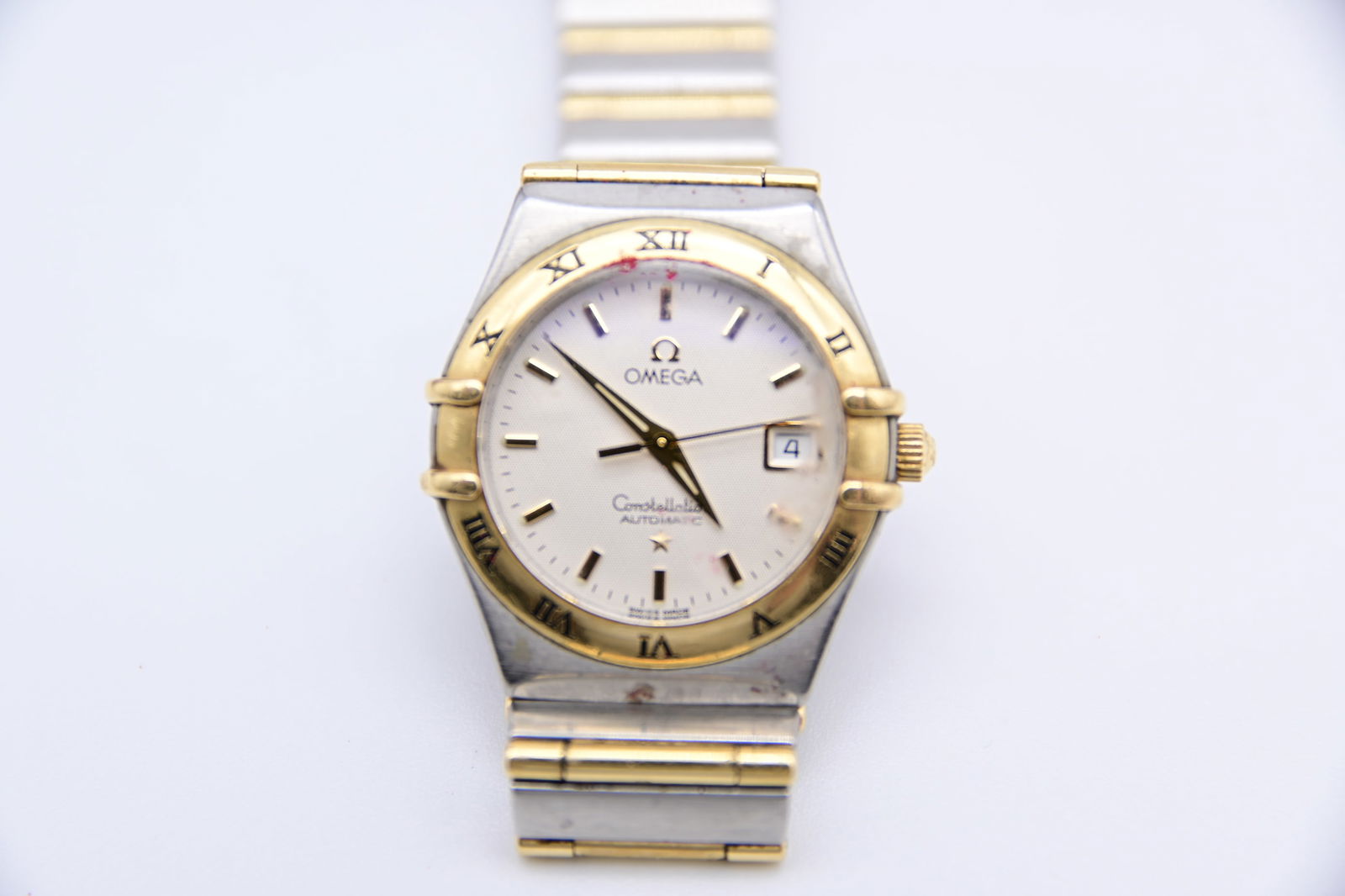Omega Constellation Damenuhr Automatik aus Stahl-Gold (1 of 4)