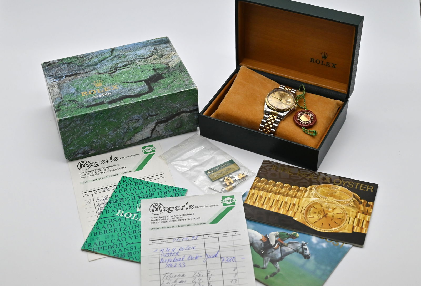 Rolex Datejust 36 Herren Armbanduhr. Ref 16233 Champagner-Zifferblatt mit Diamanten. - 5