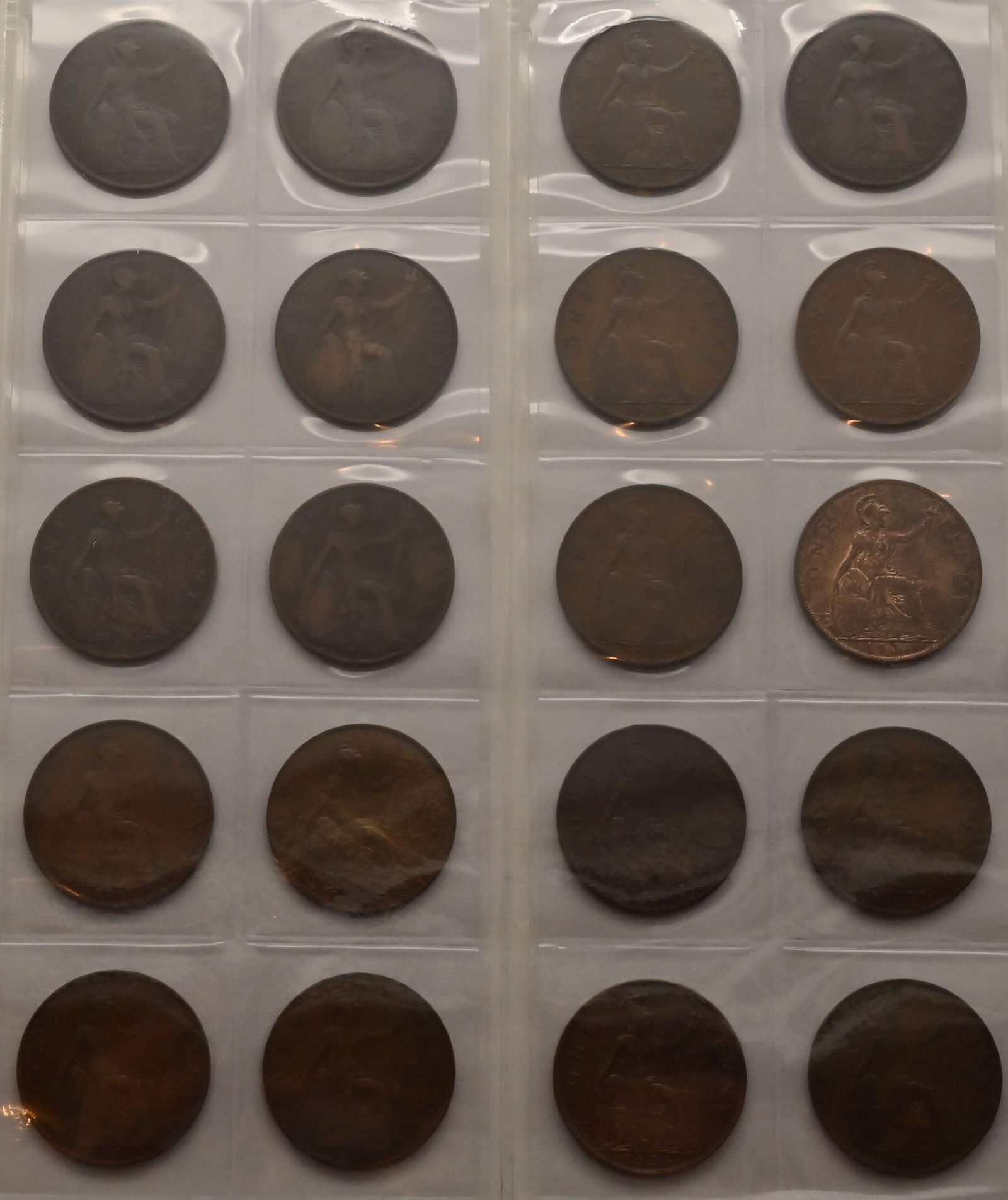 Münzsammlung Großbritannien 1 Penny Britannia 1841 bis 1967: Münzsammlung Großbritannien 1 Penny Britannia 1841 bis 1967 Großbritannien-Sammlung 11 x 1 Penny „Britannia” von 1841 bis 1860 83 x 1 Penny Victoria ab 1860 bis