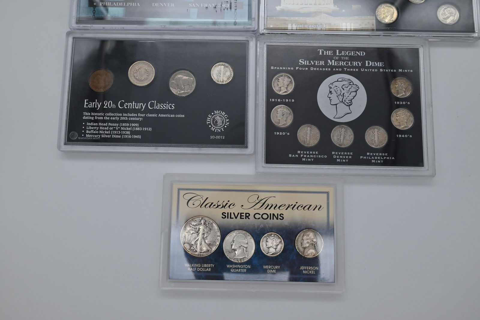 USA Münze Silber Kollektion, Konvolut: USA Münze Silber Kollektion, Konvolut Dabei Half Dollar, Quarter Dollar,Mercury u. Roosevelt Dime, u.a.Alles Abgebildet.