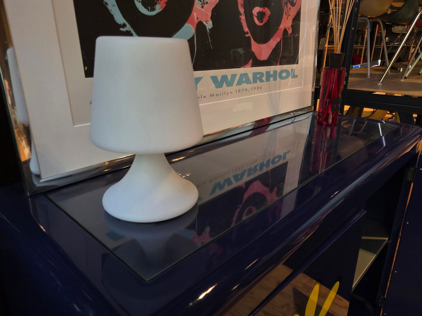 Keith Haring in Zusammenarbeit mit Bretz, Kommode/Sideboard Metall Blau, Ende 1990 - 4