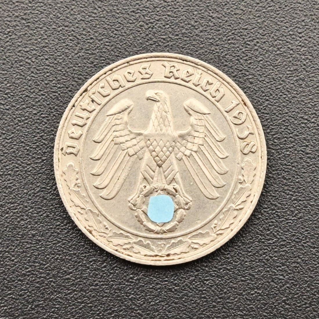 Drittes Reich: 50 Pfennig 1938 F: Drittes Reich: 50 Pfennig 1938 F Drittes Reich: 50 Pfennig 1938 FNickelGewicht: 3,49 gThird Reich: 50 pfennig 1938 FNickelWeight: 3.49 g
