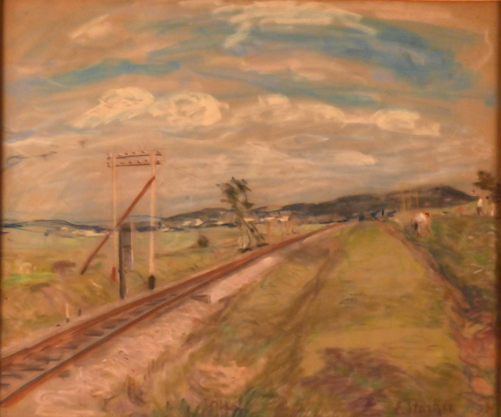 Erwin Stärker - Landschaft: Erwin Stärker - Landschaft Erwin Stärker - LandschaftPastell auf KartonMaße: 55 x 65 cmAlters - und Gebrauchsspuren