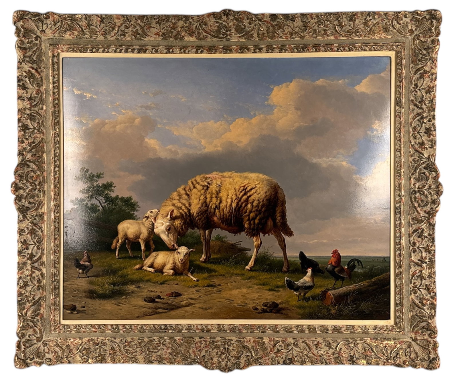 Eugene Verboeckhoven (1798/99-1881) - Schafe mit Hühnern (1 of 1)