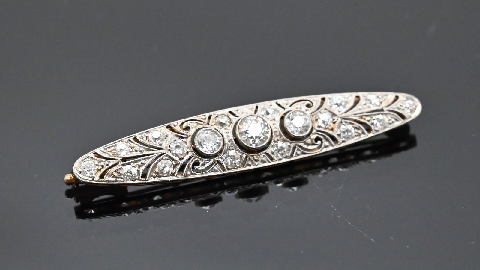 14 K Jugendstil Brosche