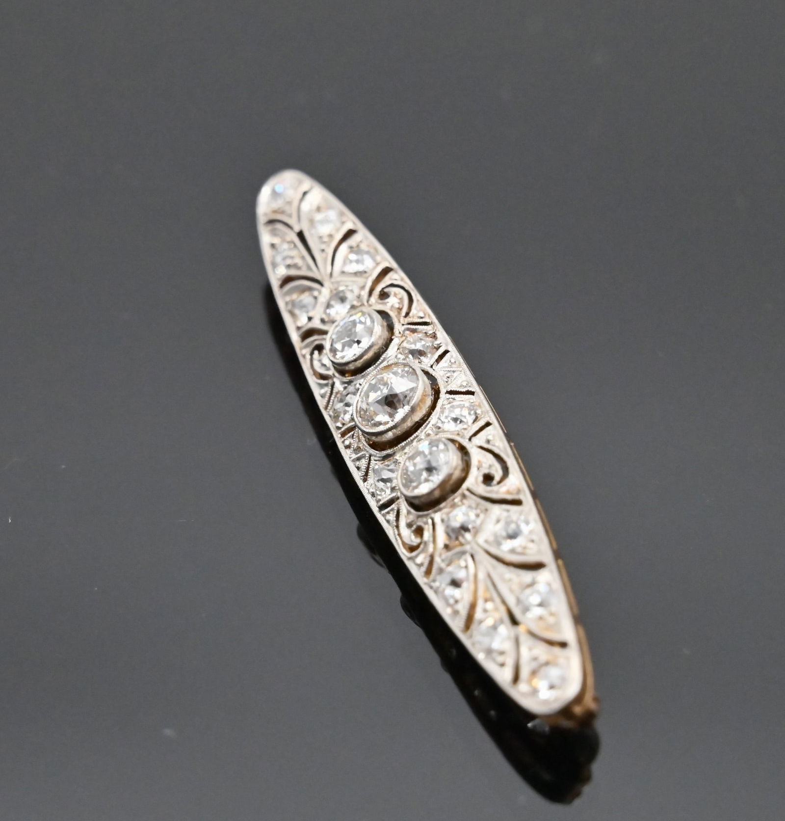 14 K Jugendstil Brosche - 2