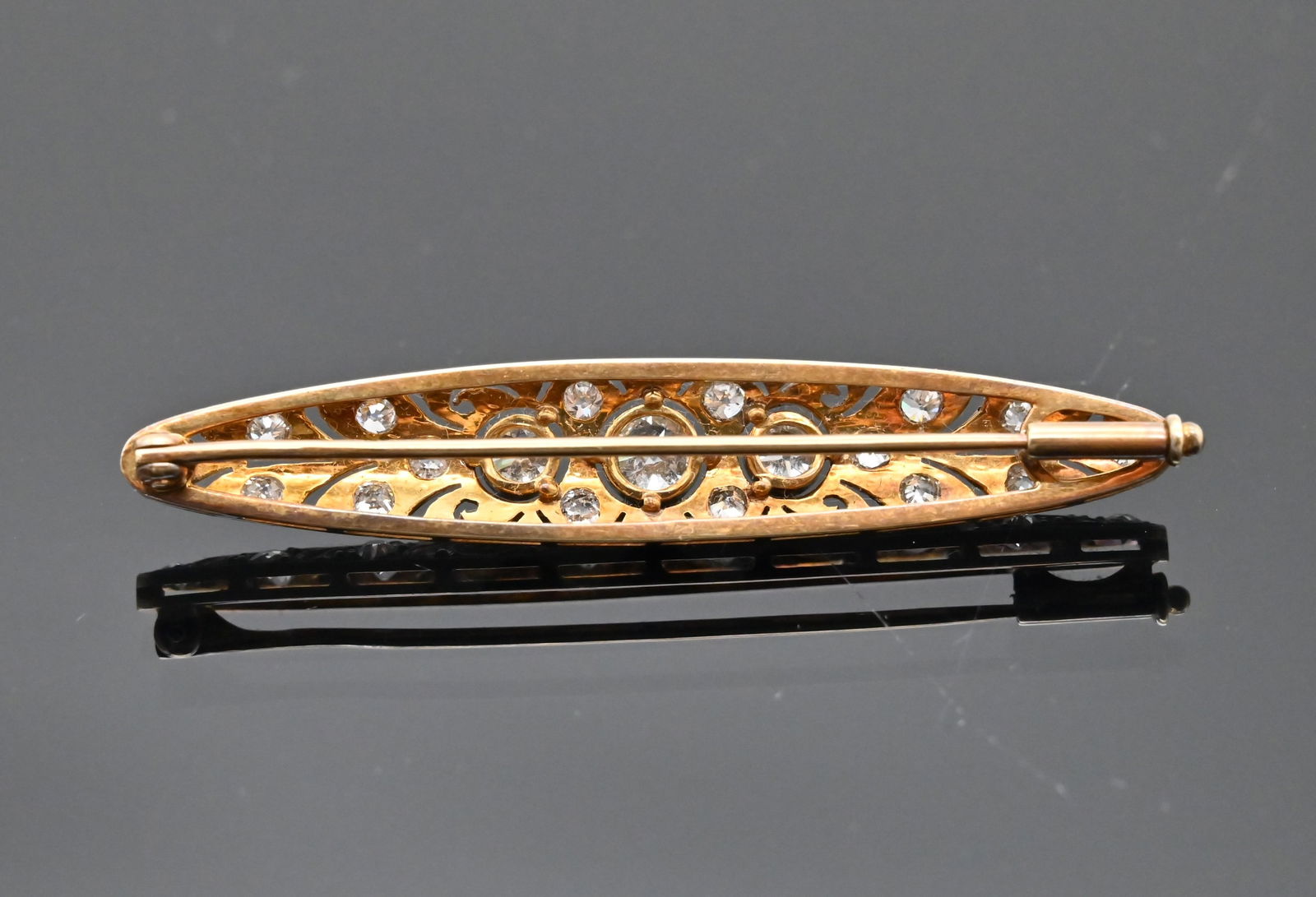 14 K Jugendstil Brosche - 3