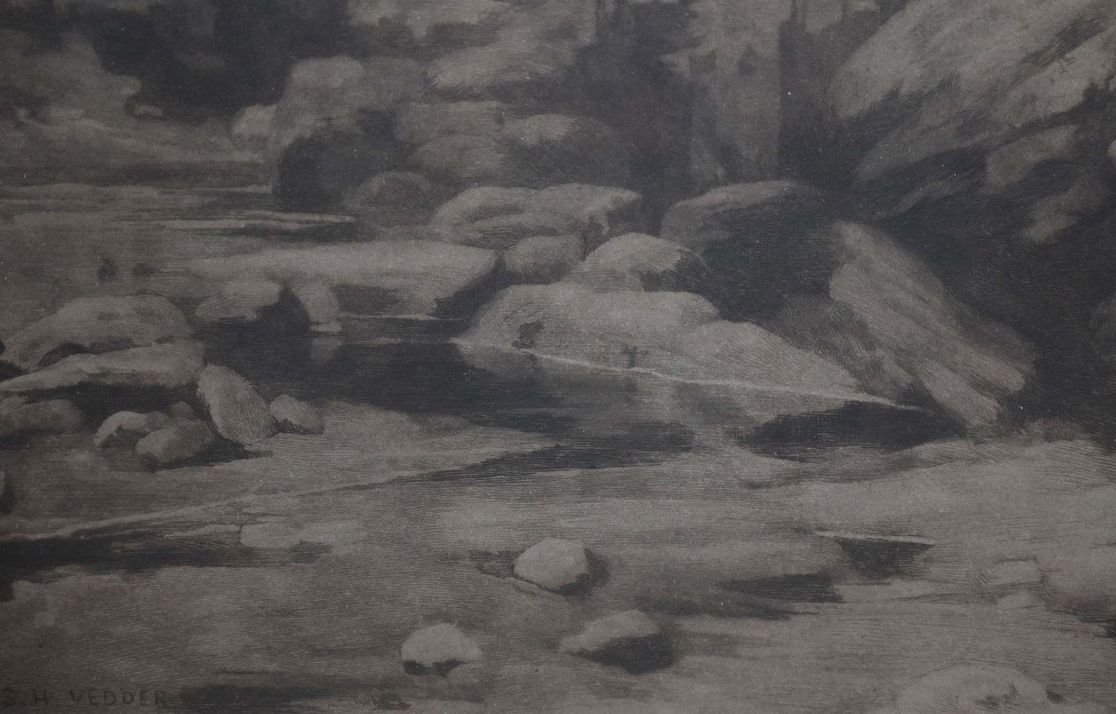 Simon Harmon Vedder (1866-1937) - Radierung: Flucht nach Ägypten, um 1900 - 3