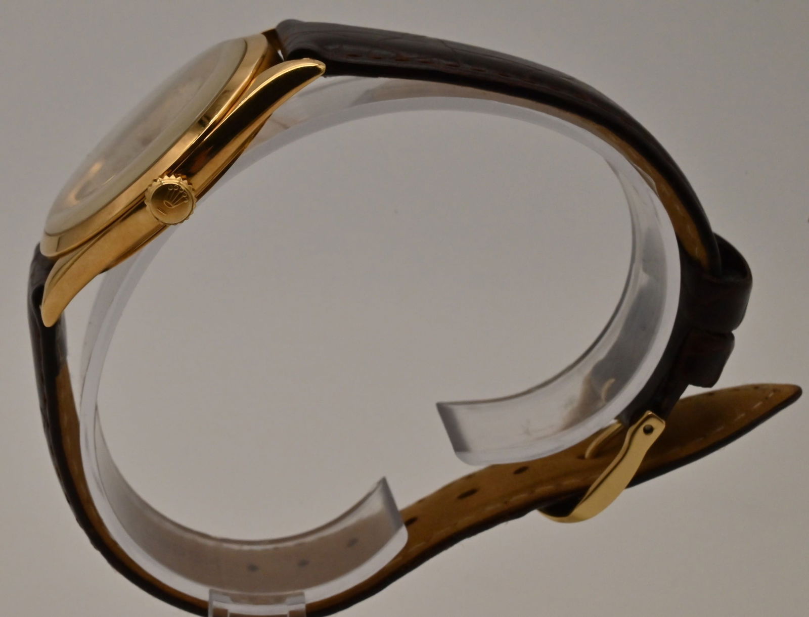 Vintage Rolex Oyster Veriflat Precision Herrenarmbanduhr, aus 18 Karat GG. - 3