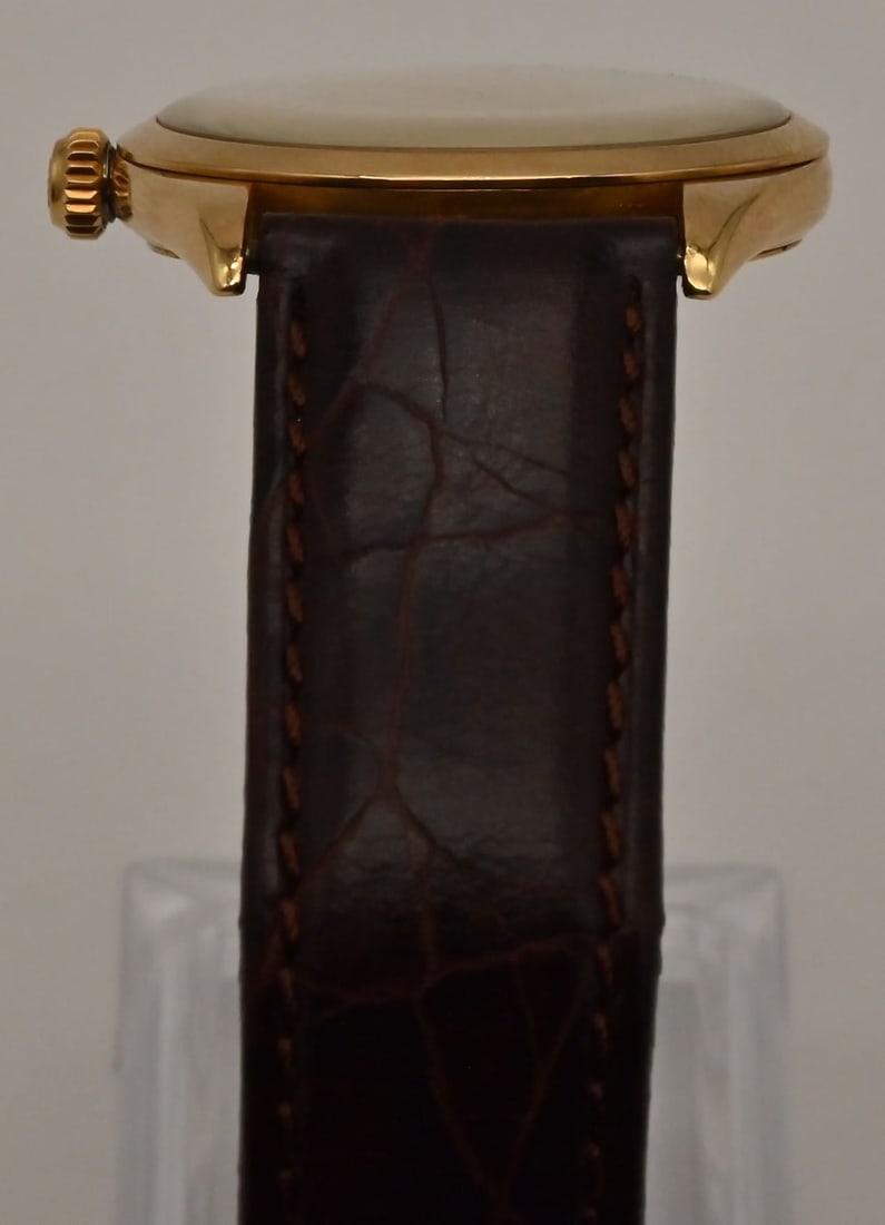 Vintage Rolex Oyster Veriflat Precision Herrenarmbanduhr, aus 18 Karat GG. - 4