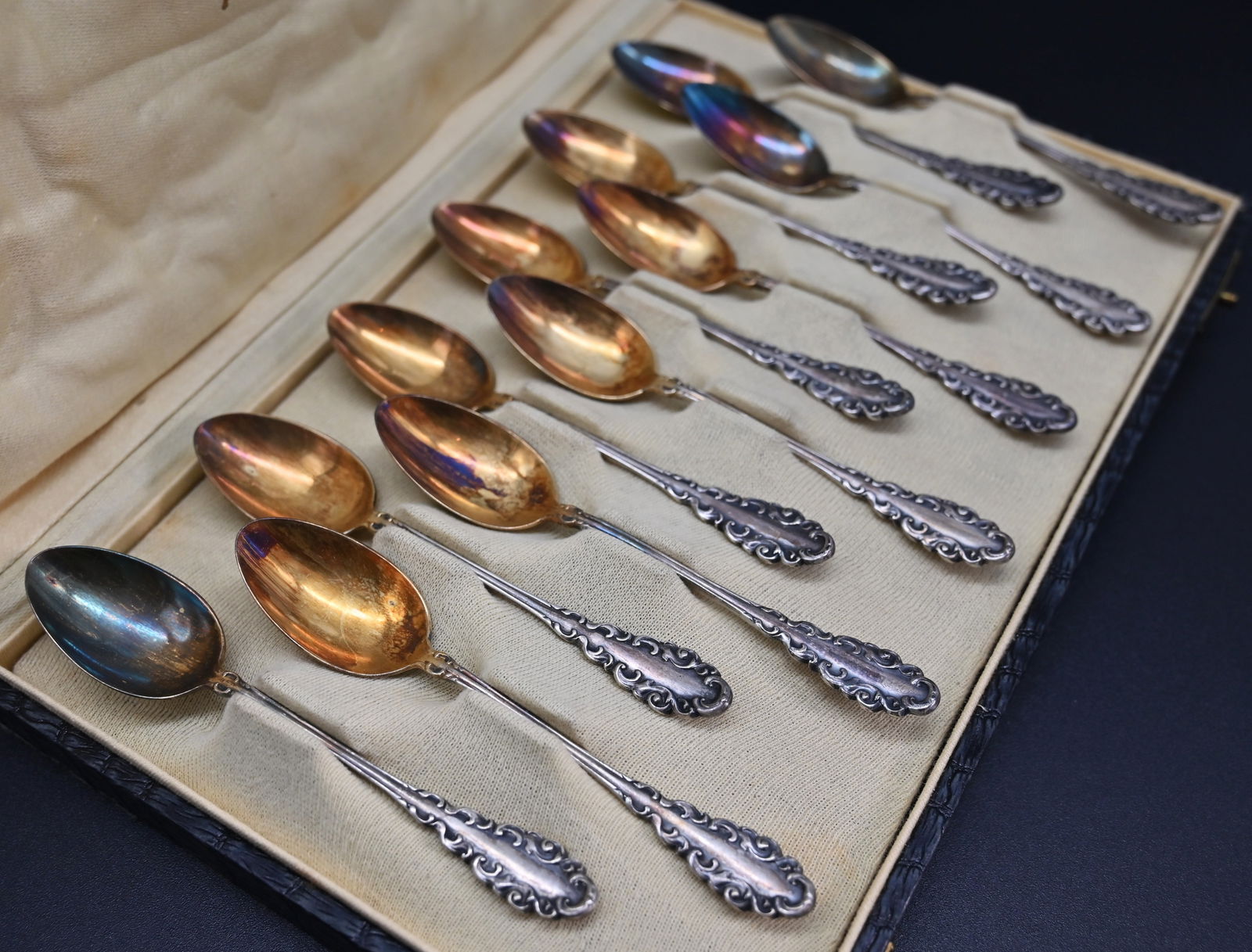 12 Silberlöffel 800er Silber - 3