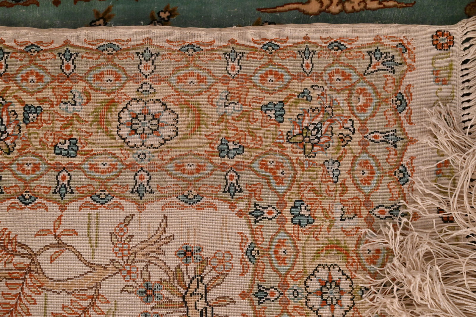 Jagdteppich Seidenteppich Perserteppich Jagdszene - 8